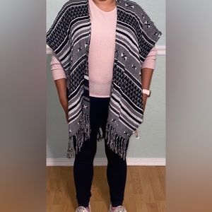 Aztec poncho cardigan $7